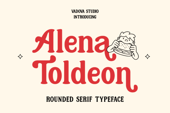 Alena Toldeon: A Rounded Serif Typeface with Retro Charm for Web Design