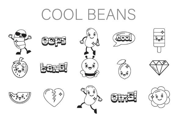 Cool Beans Dingbats: Retro Font for Handmade Products