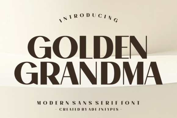 Golden Grandma Font: Vintage Art Deco Typeface for Brand Design