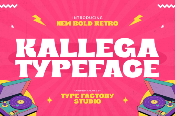 Kallega Font: Retro Display Typeface for Web Design