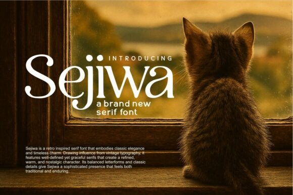 Sejiwa Retro Serif Font: A Craft-Friendly Typeface for Vintage Product Designs