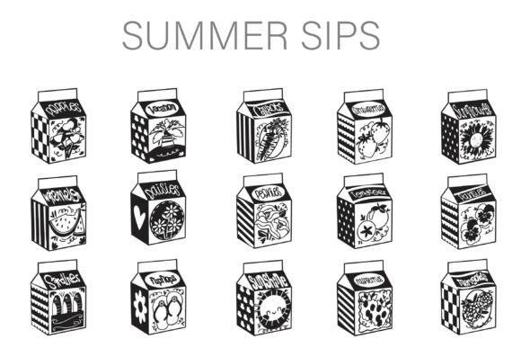 Summer Sips Dingbats Brings Playful Charm to Branding Projects