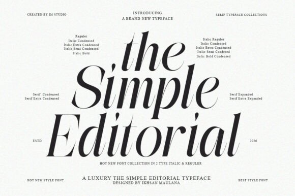 The Simple Editorial: A Serif Font Built for Publishing and Readability