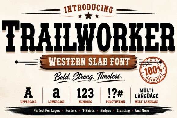 Trailworker Font Brings Vintage Railroad Charm to Handmade Products