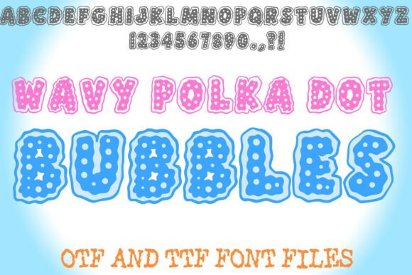 Wavy Polka Dot Bubbles: A Font That Makes Your Brand Pop
