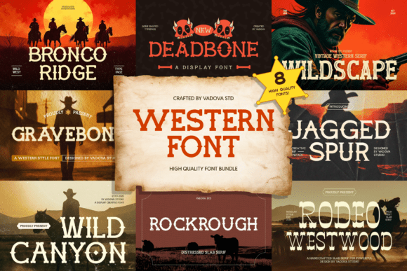 Western Bundle: A Slab Serif Font for Authentic Brand Identity